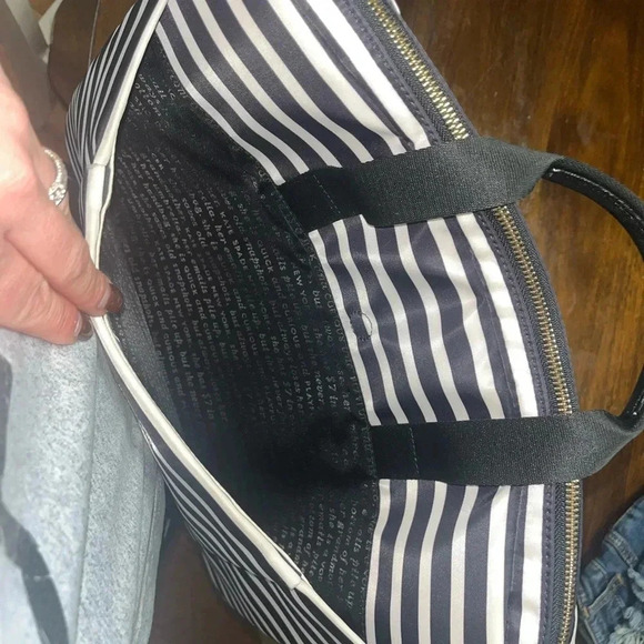 Kate Spade black and and white bag tote laptop bag travel - Picture 12 of 13